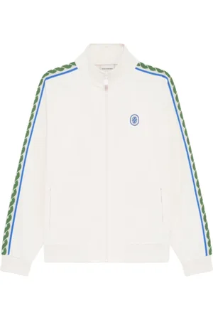 Drôle de Monsieur Sweatshirts & Hoodies, Heren, Wit, L, Katoen, Off Track Jacket met Gevlochten Schouderband