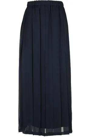 Aspesi Rokken, Dames, Blauw, XS, Blauwe midi rok elegante stijl