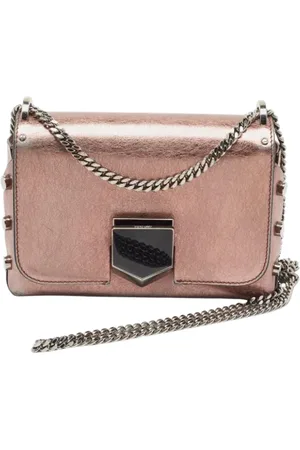 Jimmy Choo Pre-owned, Dames, Grijs, ONE Size, Tweedehands leren schoudertassen