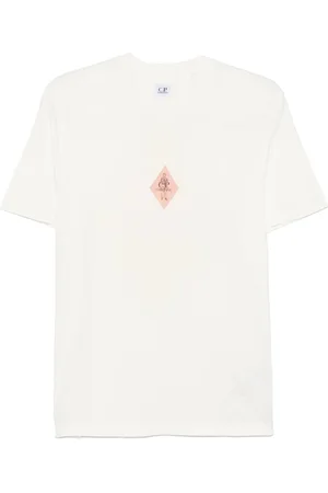 C.P. Company Tops, Heren, Wit, M, Stijlvolle T-shirts en Polos