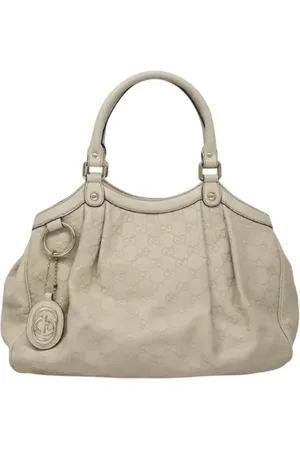 Gucci Pre-owned, Dames, Wit, ONE Size, Leer, Tweedehands leren handtassen