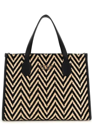 Guess Tassen, Dames, Zwart, ONE Size, Polyester, Zwarte Damen Shopper met Divider