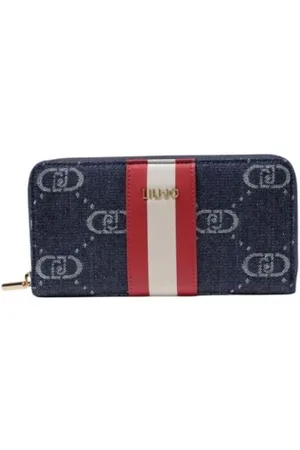 Liu Jo Accessoires, Heren, Blauw, ONE Size, Polyester, Blauwe Polyester Grote Portemonnee voor Vrouwen