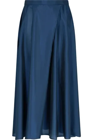 Emporio Armani Rokken, Dames, Blauw, M, Luxe Donkerblauwe A-Lijn Rok