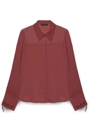 Fiorella rubino Blouses & Shirts, Dames, Rood, 4Xl, Polyester, Satin blouse