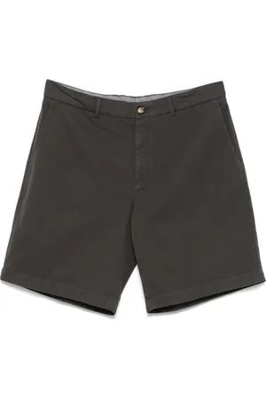 Brunello Cucinelli Korte broeken, Heren, Grijs, 2Xl, Katoen, Twisted Cotton Gabardine Shorts