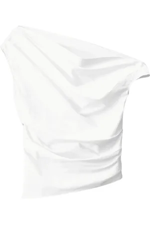 Staud Tops, Dames, Wit, S, Katoen, Stijlvolle Phare Top