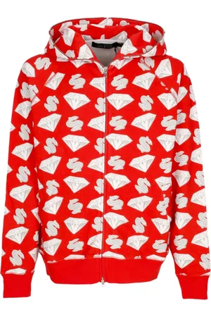 Billionaire Boys Club Sweatshirts & Hoodies, Heren, Rood, S, Katoen, Lichte Sweatshirt Herenrits & Dollars Rits-Hoodie rood