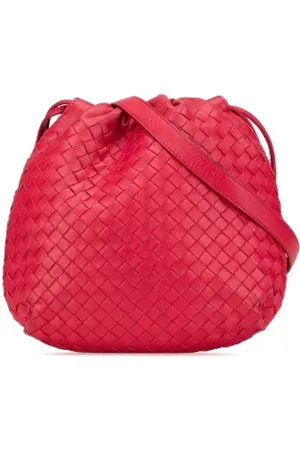 Bottega Veneta Pre-owned, Dames, Roze, ONE Size, Leer, Pre-owned Leather crossbody-bags