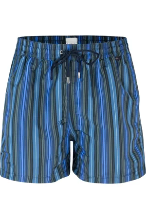 Paul Smith Badkleding, Heren, Blauw, L, Polyester, Blauwe zee kleding met trekkoord taille