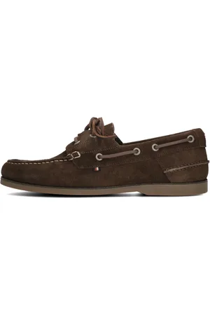 Tommy Hilfiger Schoenen, Heren, Bruin, 45 EU, Suède, Suède Bootschoen Mocassins voor Heren