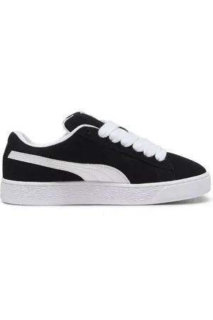 PUMA Schoenen, Heren, Zwart, 40 1/2 EU, Suède, Zwart Wit Suède Sneakers
