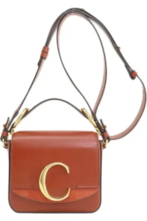 Chloé Pre-owned, Dames, Bruin, ONE Size, Tweedehands leren schoudertassen