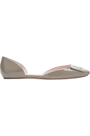 Roger Vivier Schoenen, Dames, Groen, 38 EU, Ronde neus ballerina schoenen