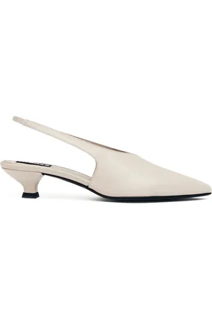 ALOHAS Schoenen, Dames, Wit, 38 EU, Witte Leren Muilezels Sandalen