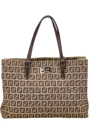 Fendi Pre-owned, Dames, Bruin, ONE Size, Leer, Pre-owned Canvas fendi-bags