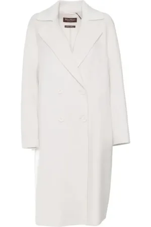 Max Mara Mantels, Dames, Wit, XS, Witte Jassen met Licenza