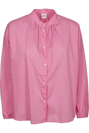 Aspesi Blouses & Shirts, Dames, Roze, S, Katoen, Roze Koreaanse Shirt Blouses