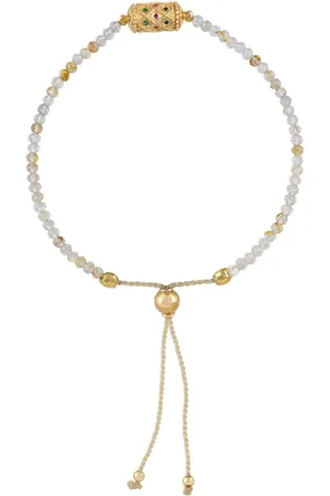 Dorothée Sausset Accessoires, Dames, Geel, ONE Size, Verstelbare armband met Mia-stenen
