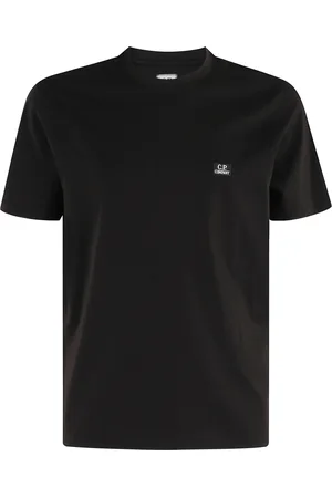 C.P. Company Tops, Heren, Zwart, L, Katoen, Zwart Katoenen Jersey T-Shirt