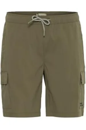 Blend Korte broeken, Heren, Groen, L, Cargo shorts met essentiële logoprint