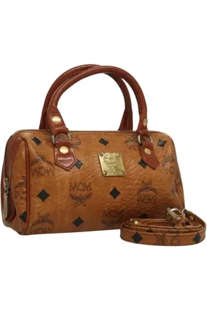 MCM Pre-owned, Dames, Bruin, ONE Size, Tweedehands leren handtassen