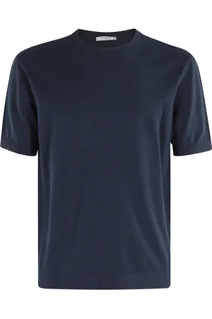 Circolo Tops, Heren, Blauw, 2Xl, Katoen, Blauw Katoenen Ronde Hals T-shirt
