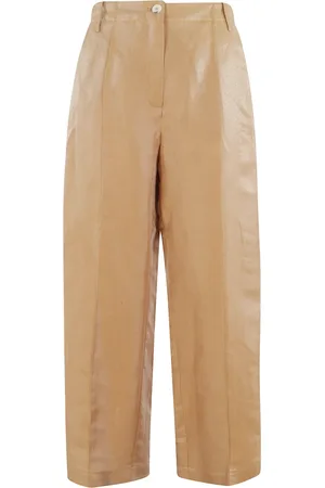 ALYSI Broeken, Dames, , S, Linnen, Linnen kristal rechte broek