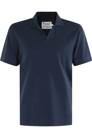 MC2 SAINT BARTH Tops, Heren, Blauw, XL, Jersey Polo Shirt