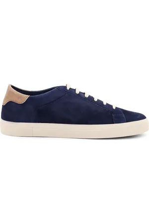 Brunello Cucinelli Schoenen, Heren, Blauw, 42 EU, Suède, Multi Colour Sneakers Ronde Neus Contrastveters