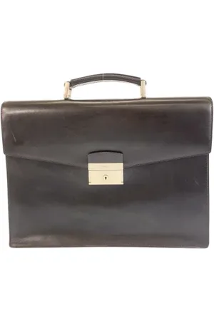 Prada Pre-owned, Heren, Bruin, ONE Size, Leer, Pre-owned Leather briefcases