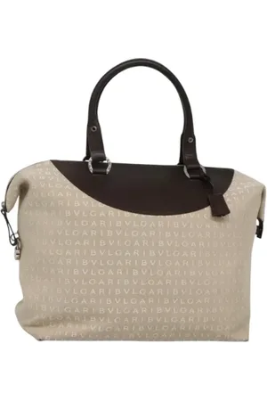Bvlgari Pre-owned, Dames, , ONE Size, Leer, Tweedehands Canvas handtassen