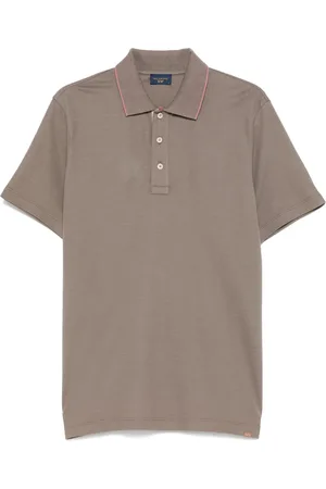 Paul & Shark Tops, Heren, Bruin, XL, Katoen, Polo Shirt Made in Italy
