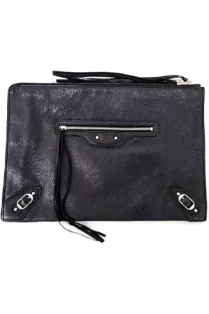 Balenciaga Pre-owned, Dames, Zwart, ONE Size, Pre-owned Leather clutches