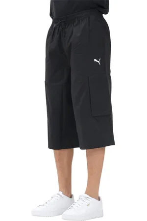 PUMA Korte broeken, Heren, Zwart, S, Cargo Shorts Zwart Zomerstijl