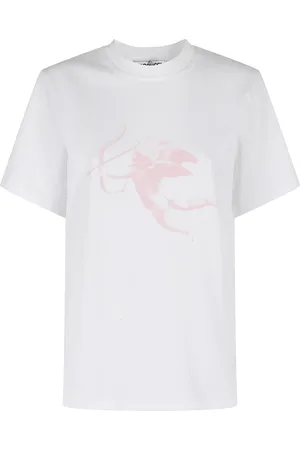 Fiorucci Tops, Dames, Wit, S, Katoen, Cupid Print Regular Fit T-Shirt