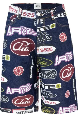 Arte Antwerp Korte broeken, Heren, Veelkleurig, W30, Denim, Blauwe Denim Relaxte Fit Shorts