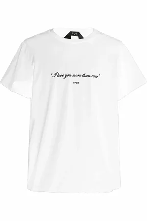 Nº21 Tops, Dames, Wit, S, Katoen, 100% Katoenen Dames T-Shirt