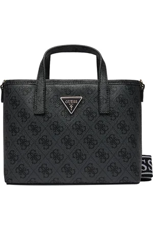 Guess Tassen, Dames, Zwart, ONE Size, Leer, Moderne Shopper Tas met Gouden Details