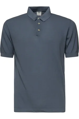 ELEVENTY Tops, Heren, Blauw, L, Blauwe Half Sleeve T-shirts en Polos