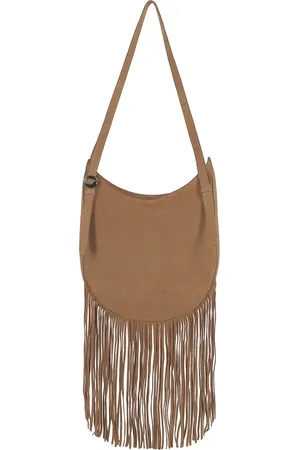 COPERNI Tassen, Dames, Bruin, ONE Size, Suède, Fringed Hobo Riem van Suède