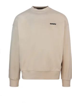 BARROW Sweatshirts & Hoodies, Heren, , XS, Katoen, Katoenen Crewneck Sweater met Geribbelde Randen