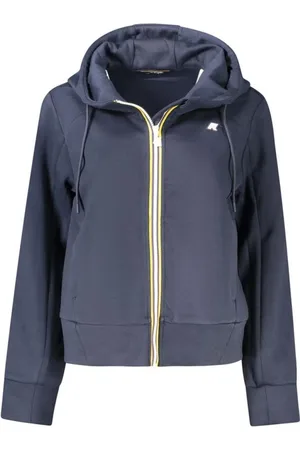 K-Way Sweatshirts & Hoodies, Dames, Blauw, S, Polyester, Hooded Zip-Up Sweater