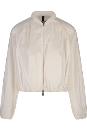 Moncler Jassen, Dames, Wit, M, Polyester, Witte Pufferjas met Polyester Vulling
