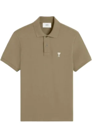 Ami Tops, Heren, Groen, S, Katoen, Hart Polo Shirt
