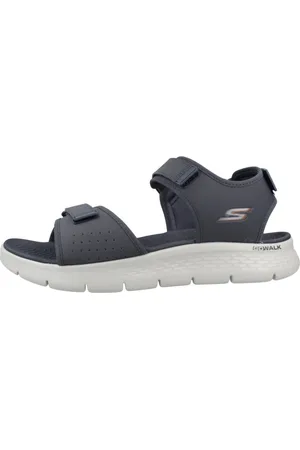 Skechers Schoenen, Heren, Blauw, 40 EU, Flex Platte Sandalen