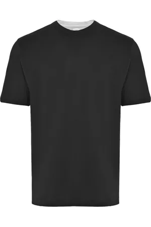 ELEVENTY Tops, Heren, Zwart, 2Xl, Katoen, Katoenen Crewneck T-shirt