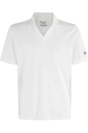 MC2 SAINT BARTH Tops, Heren, Wit, XL, Katoen, Witte Piquet Polo Shirt
