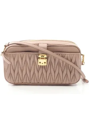 Miu Miu Pre-owned, Dames, Roze, ONE Size, Leer, Pre-owned Leather crossbody-bags