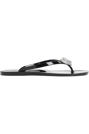Mach & Mach Schoenen, Dames, Zwart, 36 EU, Zwarte Rubberen Sandalen